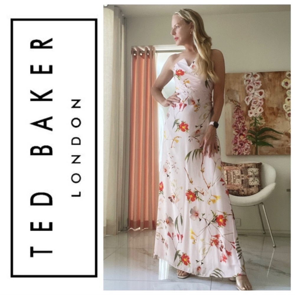 Ted Baker Alanah Botanical Bloom Gown Size 6 US